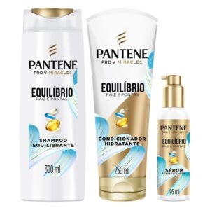 Shampoo Pantene EQ 300ml + Condicionador 250ml + Serum