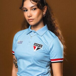 Camiseta Polo São Paulo Ídolos Uruguaios Feminina