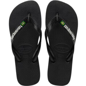 Chinelo Havaianas Brasil Logo Preto