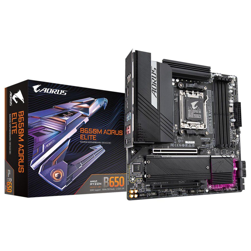 Placa M?e Gigabyte B650M Aorus Elite AMD AM5 1 Placa Mãe Gigabyte B650M Aorus Elite AMD AM5