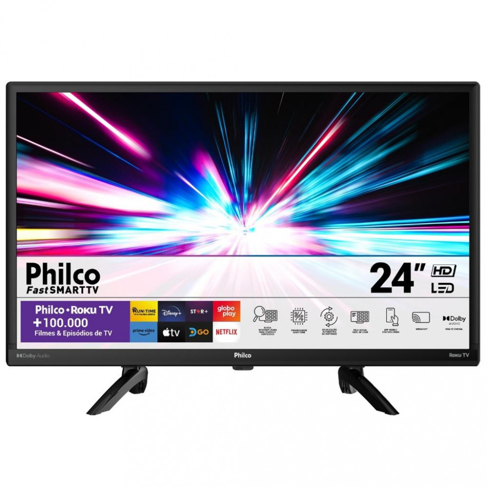 Smart TV 24" Philco Roku TV HD