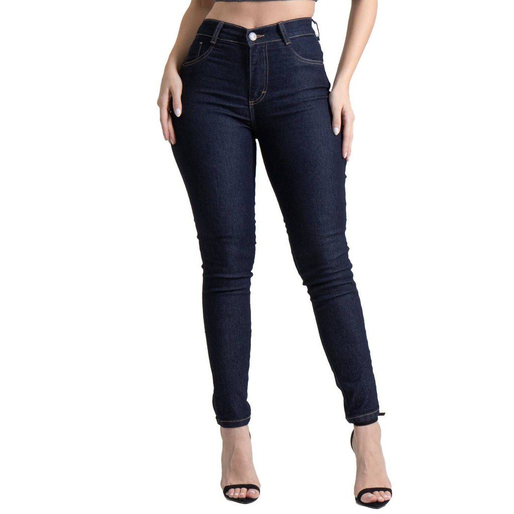 Cal?a Jeans Skinny Feminina Cintura Alta 1 Calça Jeans Skinny Feminina Cintura Alta