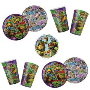 Kit Festa Tartaruga Ninja - 8 Pratos + Copos