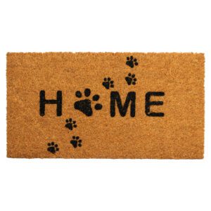 Capacho Fibra Coco Home Patinhas 33x60cm Marrom