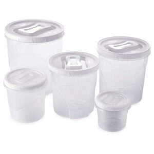 Kit 5 Potes Mantimentos Plasútil Grandes