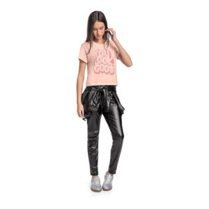 Blusa Juvenil em Meia Malha com Strass Gloss