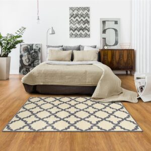 Tapete Herat Export 1,00x1,50 Polipropileno Bege/Cinza