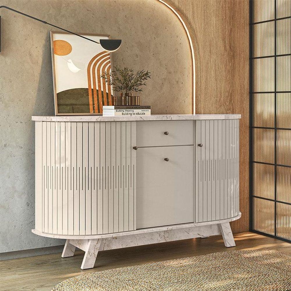 Aparador Sala Monza Calacata Off White - Madetec 1 Aparador Para Sala Buffet Ambiente Monza Calacata Off White - Madetec