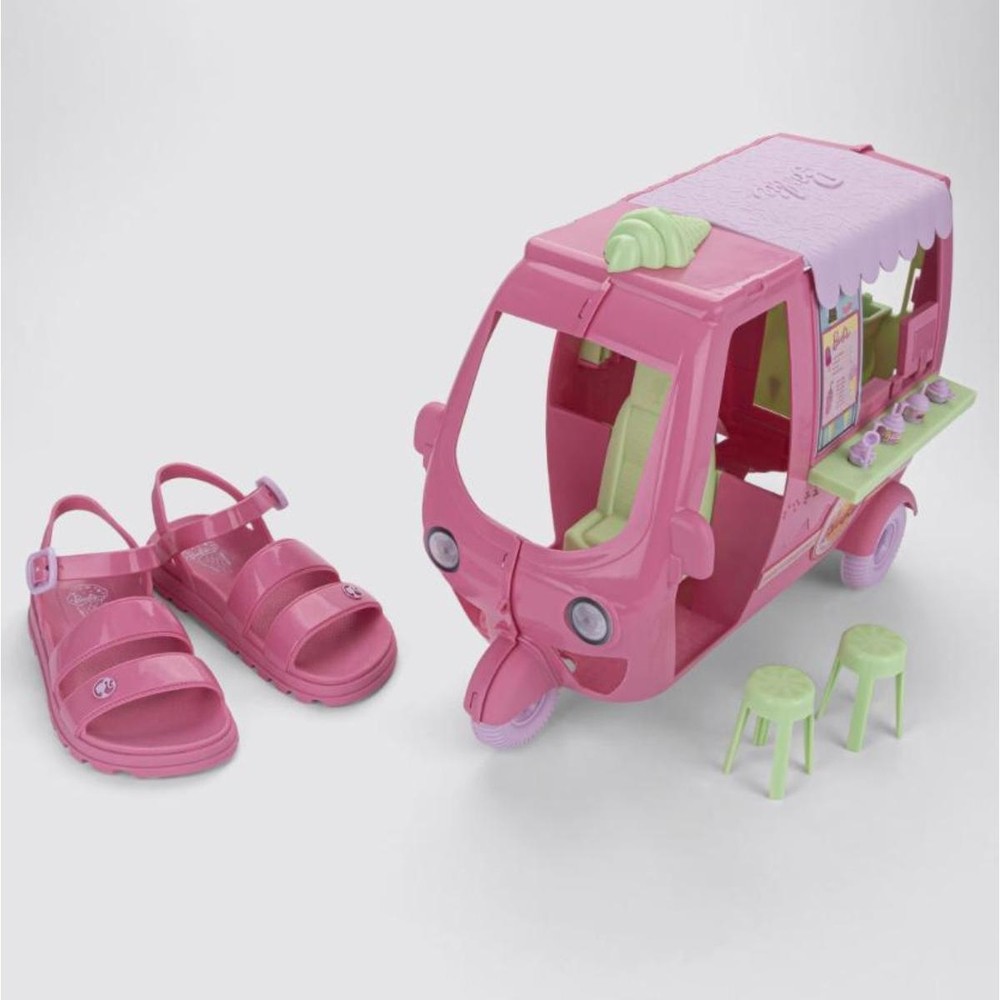 Sand?lia Barbie Sorveteria - Rosa 1 Sandália Infantil Barbie Com Sorvete Menina - Rosa