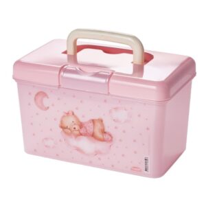 Maleta Organizadora Caixa Multiuso Ursa Rosa Caixa Multiuso Volta às Aulas Plasútil