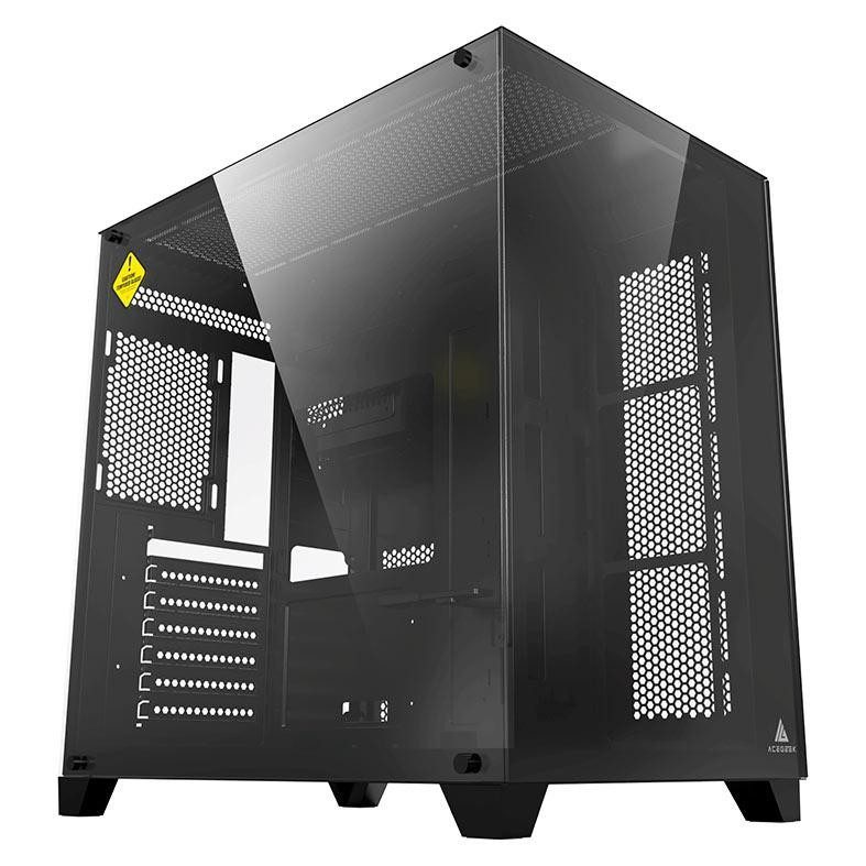 Gabinete Gamer Acegeek Mercury R425 Vidro Preto 1 Gabinete Gamer Acegeek Mercury R425 Vidro Preto