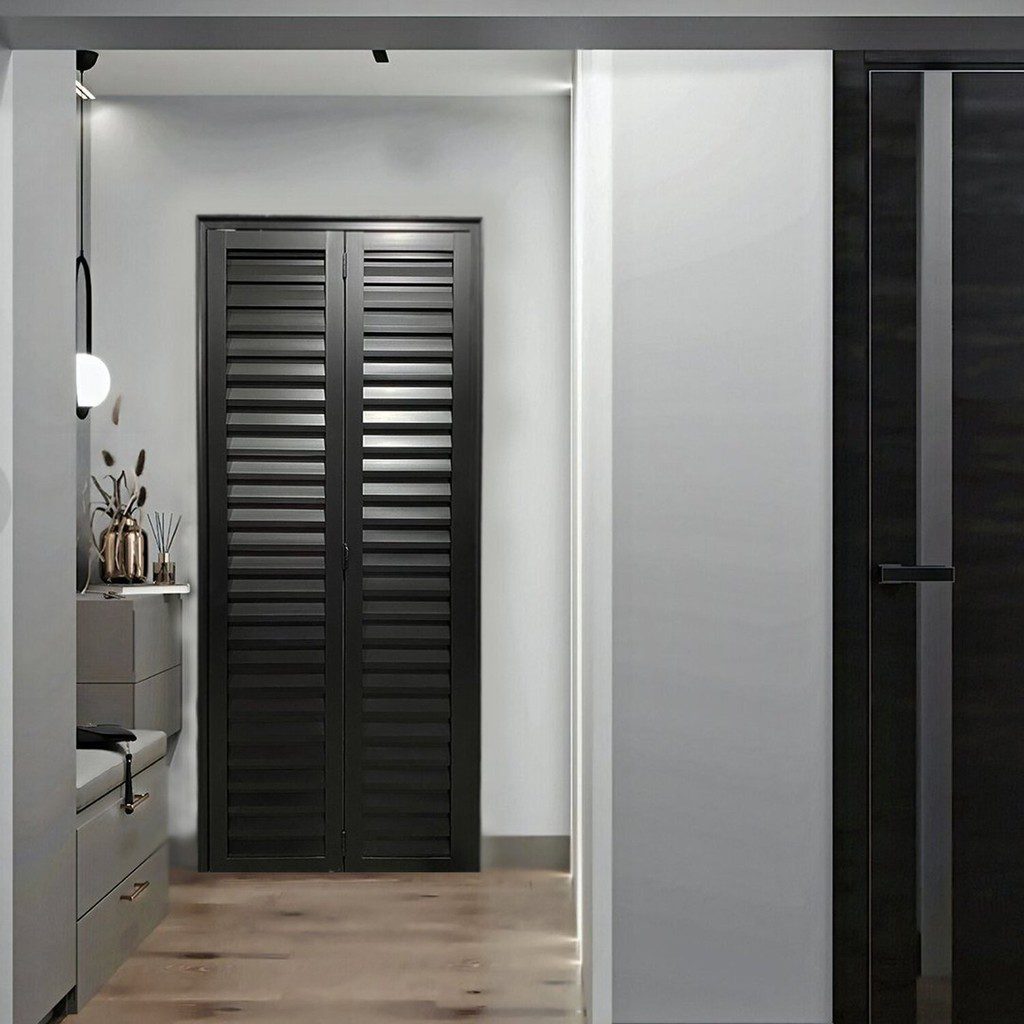 Porta Camar?o Palheta Alum?nio 210cm Preto 1 Porta Camarão Palheta Alumínio 210cm Preto