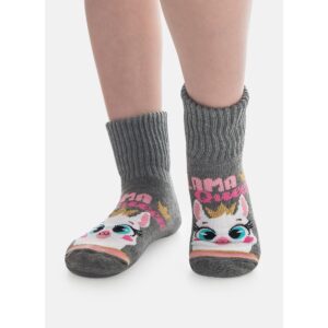 Meia Botinha Lhama com Sola Emborrachada