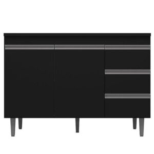 Balcão Pia Preto 120cm MDP AJL