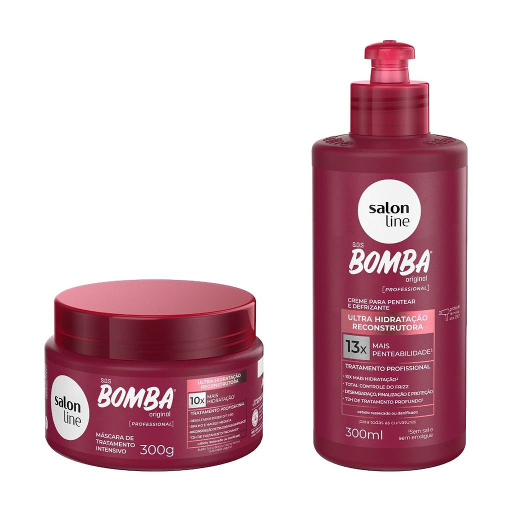 Kit Hidrata??o e Reconstru??o SOS Bomba 1 Kit Finalização SOS Bomba Ultra-Hidratação Reconstrutora