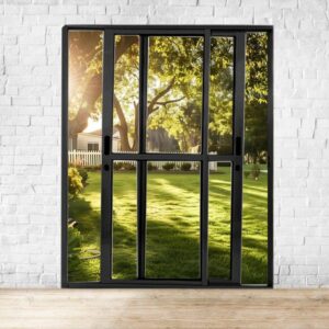 Porta Sacada Alumínio 2 Folhas 210cm Preto