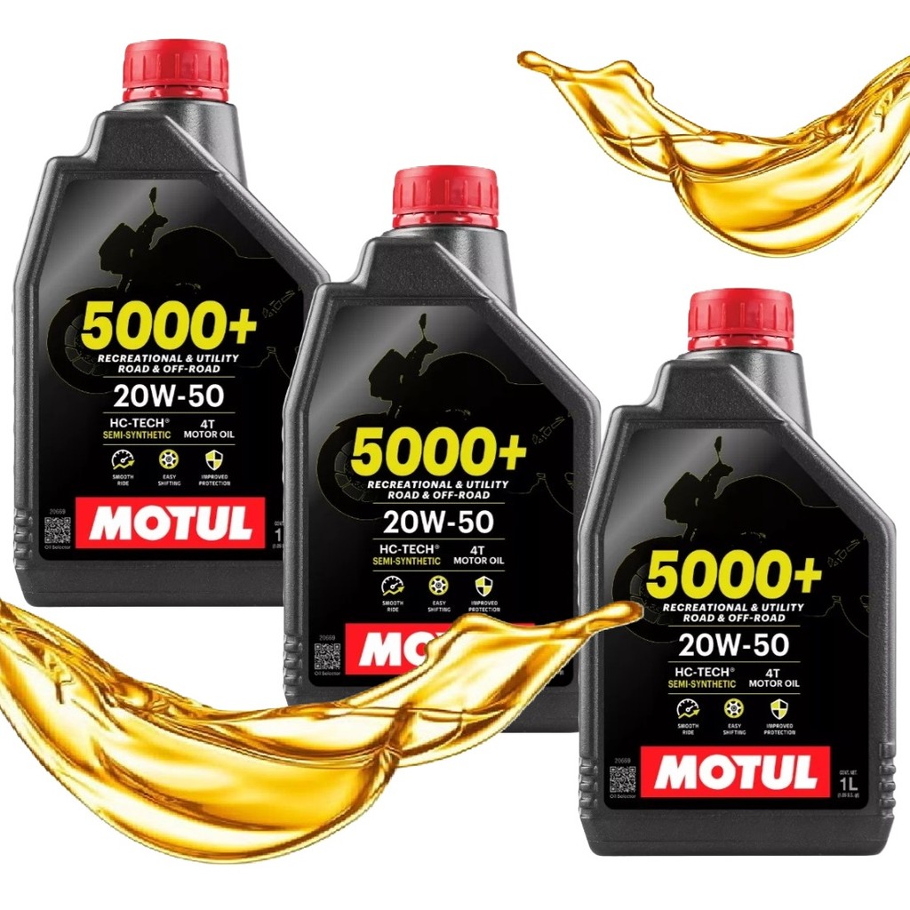 ?leo Motul 5000+ 20W50 3L - Semissint?tico 1 Troca de Óleo Motul 5000+ 20w50 Semissintético 4 Tempos 3 Litros