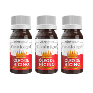 Kit Oleo de Ricino Umectacao Capilar 100% Vegetal Cavalo Real Vita Seiva 90Ml