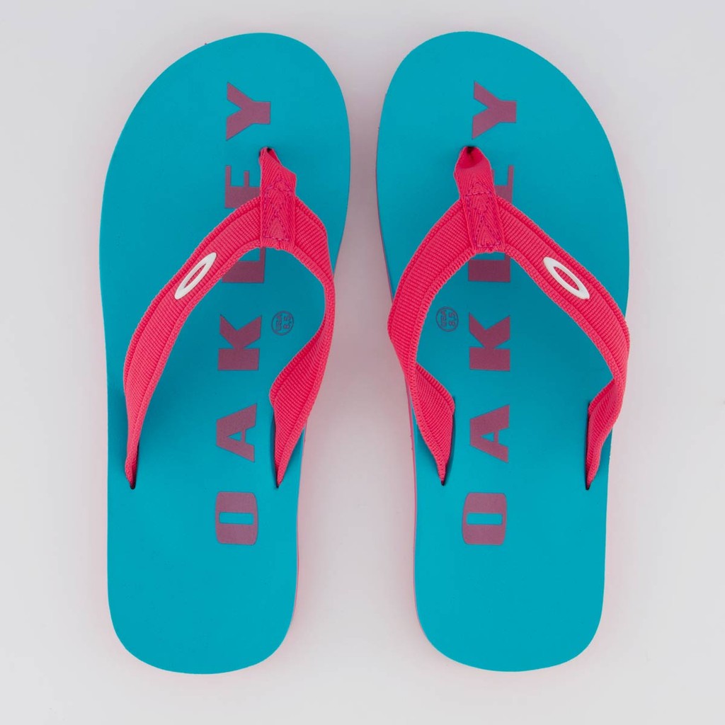 Chinelo Oakley Zeal Masculino Azul Rosa | Conforto e Estilo 1 Chinelo Oakley Zeal Azul e Rosa