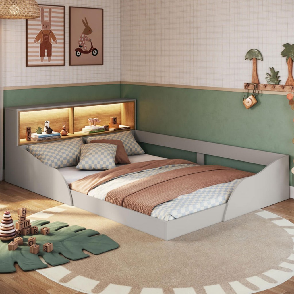 Cama Montessoriana Casal Lille LED Arenas 1 Cama Montessoriana Casal Lille com Led Arenas - Art In Móveis