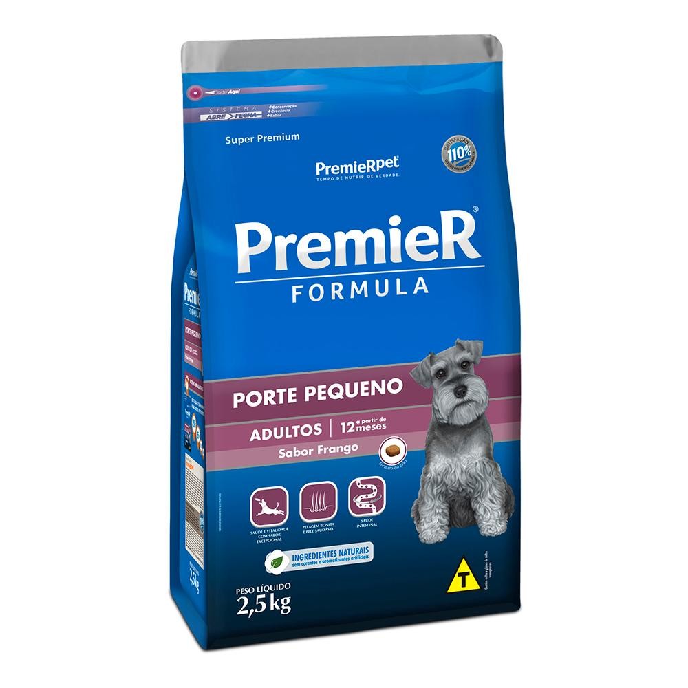 Ra??o Premier C?o Pequeno Frango 2,5kg 1 Ração Seca Premier Ambientes Internos Frango Para Cães Adultos Raças Pequenas