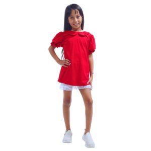 Vestido Mônica Infantil Vermelho
