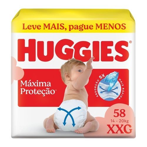 Fralda Descart?vel Huggies XXG 58 Unidades 1 Fralda Descartável Huggies XXG 58 Unidades
