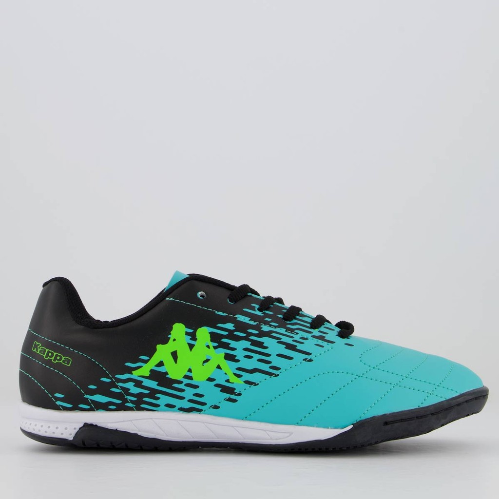 Chuteira Futsal Kappa San Diego Preta e Verde 1 Chuteira Futsal Kappa San Diego Preta e Verde
