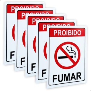 Placas Proibido Fumar - 15x20cm (5 unidades)