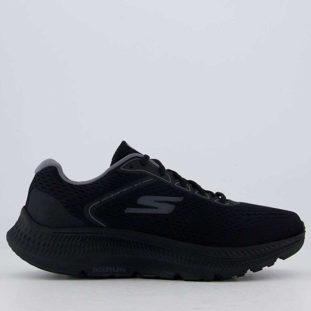 T?nis Corrida Skechers Go Run Consistent 2.0 Preto Masculino 1 Tênis Corrida Skechers Go Run Consistent 2.0 Preto Masculino