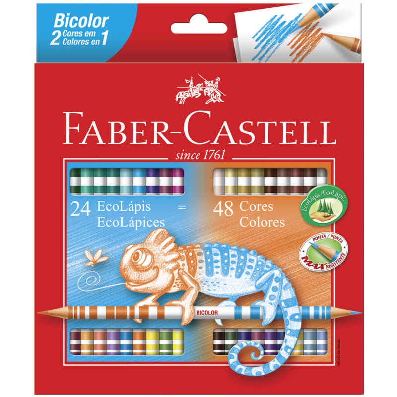 L?pis de Cor 48 Cores Faber-Castell 1 Lápis de Cor 48 Cores Faber-Castell