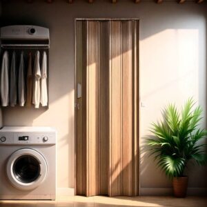 Porta Sanfonada PVC 210x115cm Bariri Cerejeira