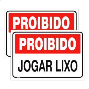 Placa Proibido Lixo 20x30cm PS 1mm