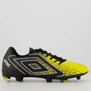 Chuteira Campo Umbro Mutant Preta e Amarela