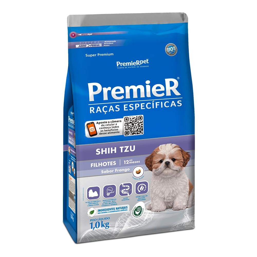 Ra??o Premier Shih Tzu Filhotes 1kg Frango 1 Ração Premier Shih Tzu Filhotes 1kg Frango