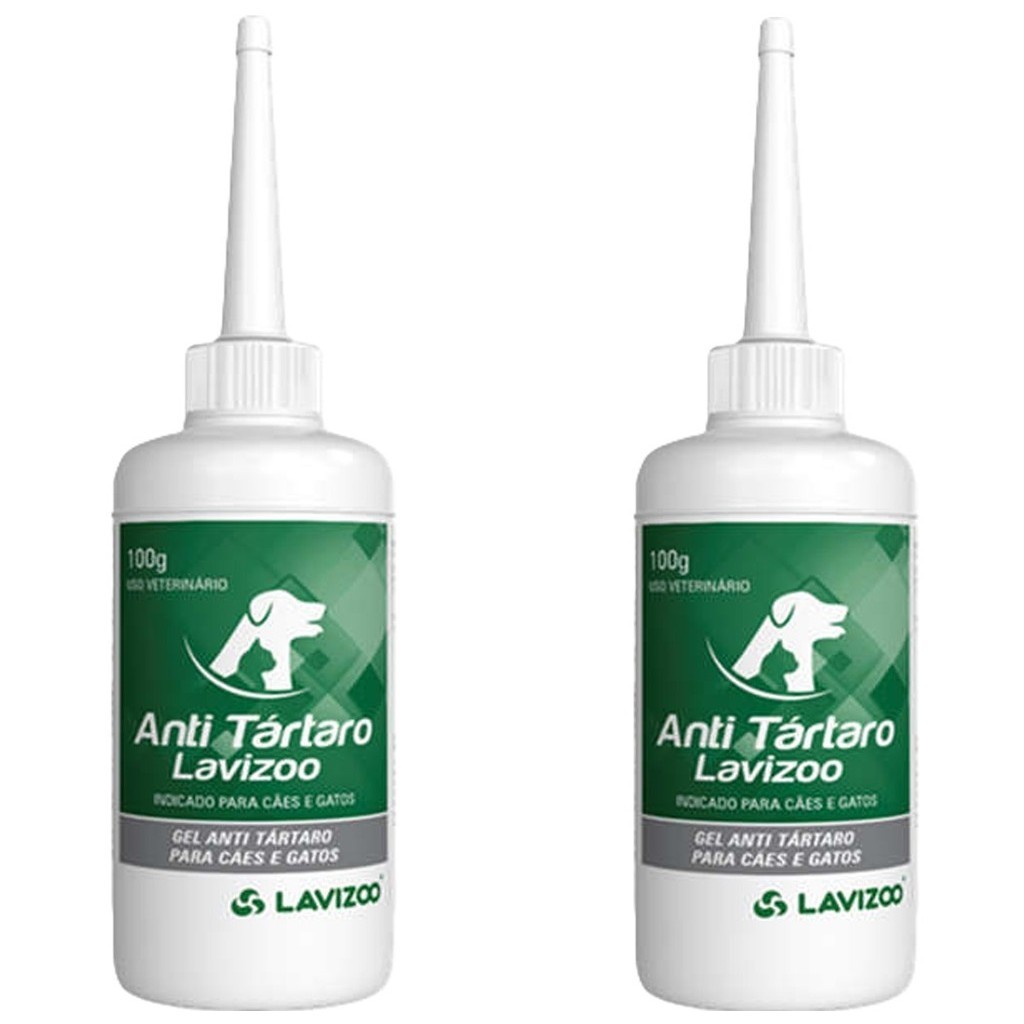 Gel Antit?rtaro C?es e Gatos - Lavizoo 100g 1 Gel Antitártaro Cães e Gatos - Lavizoo 100g