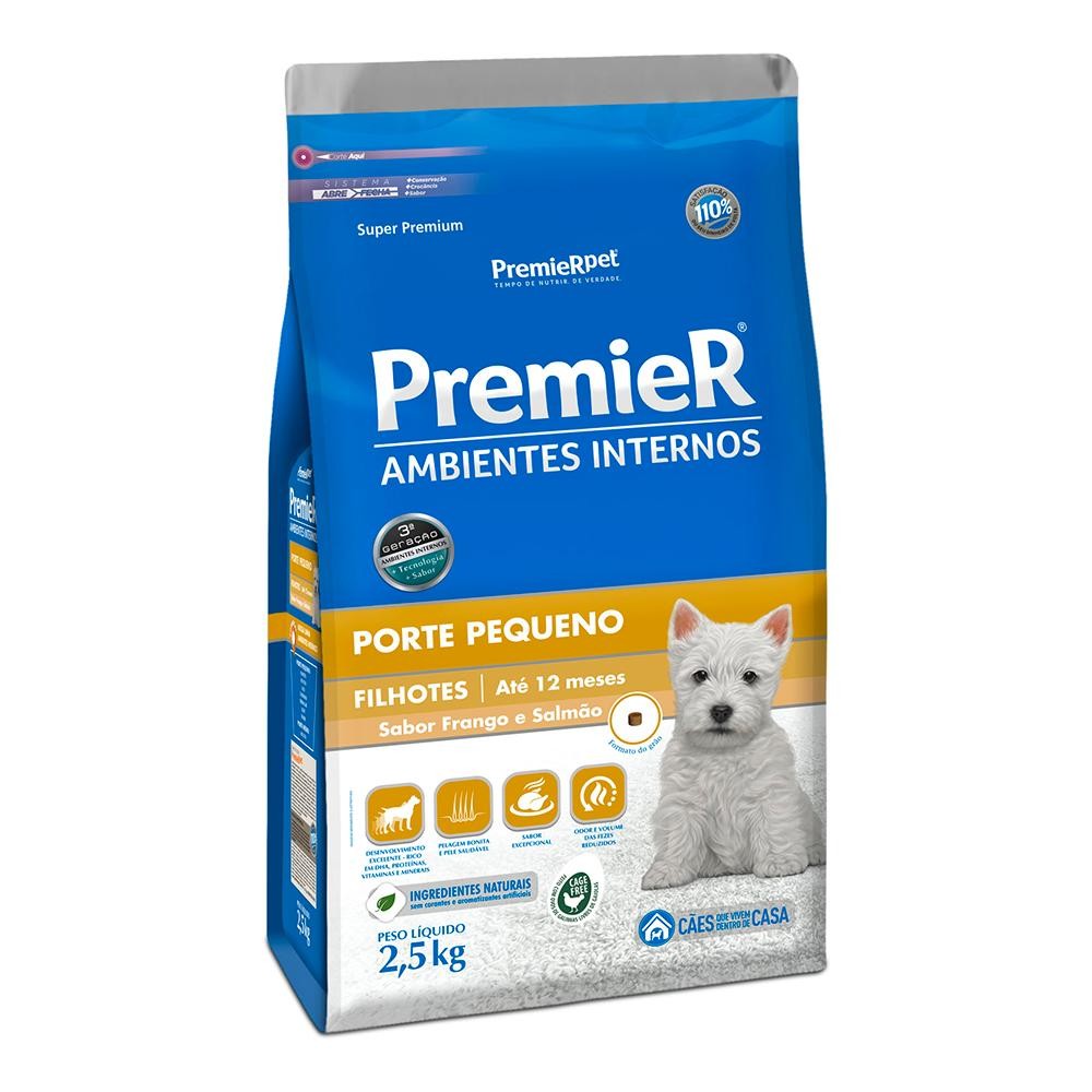 Ra??o Filhote Premier Frango Salm?o 1 Ração Seca Premier Ambientes Internos Frango E Salmão Para Cães Filhotes