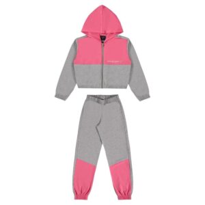 Conjunto Infantil Jaqueta Cropped Calça Moletinho