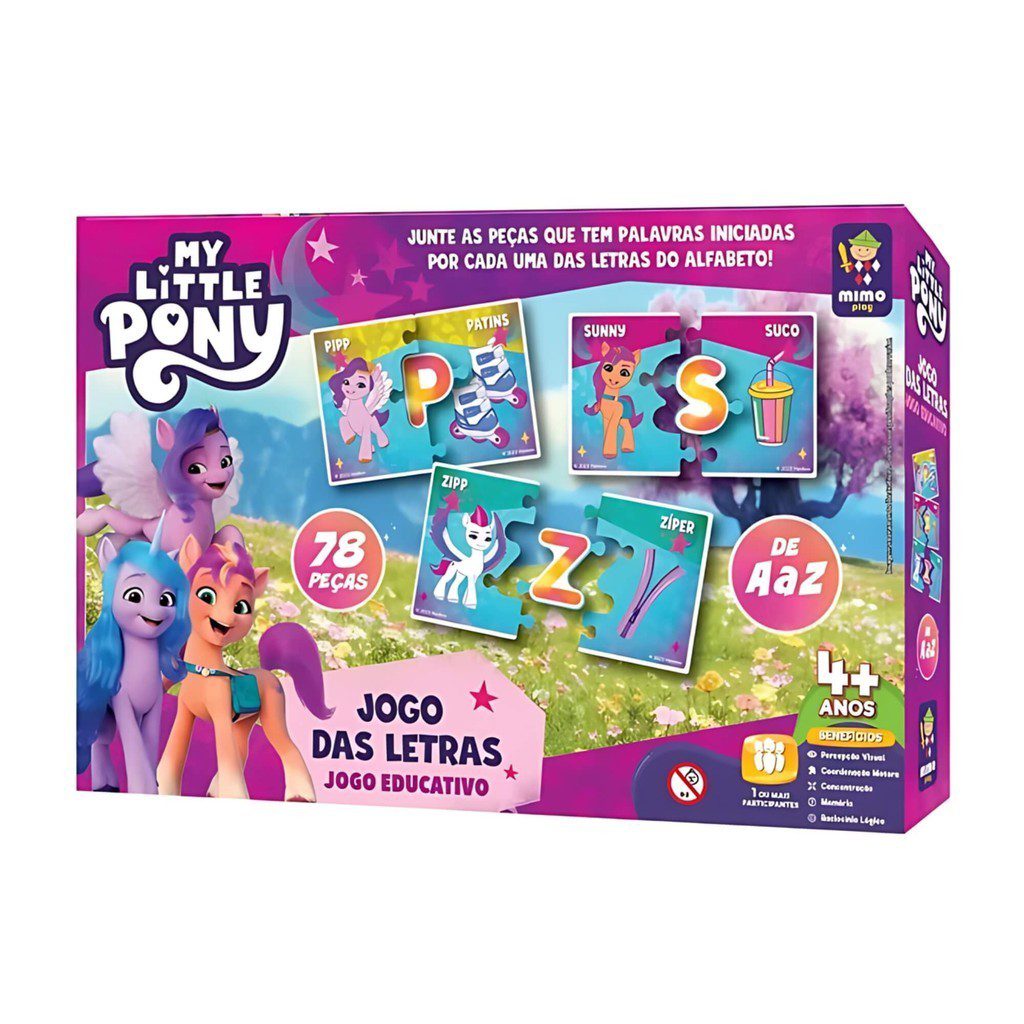 Jogo das Letras My Little Pony 78 Pe?as 1 Jogo das Letras My Little Pony 78 Peças