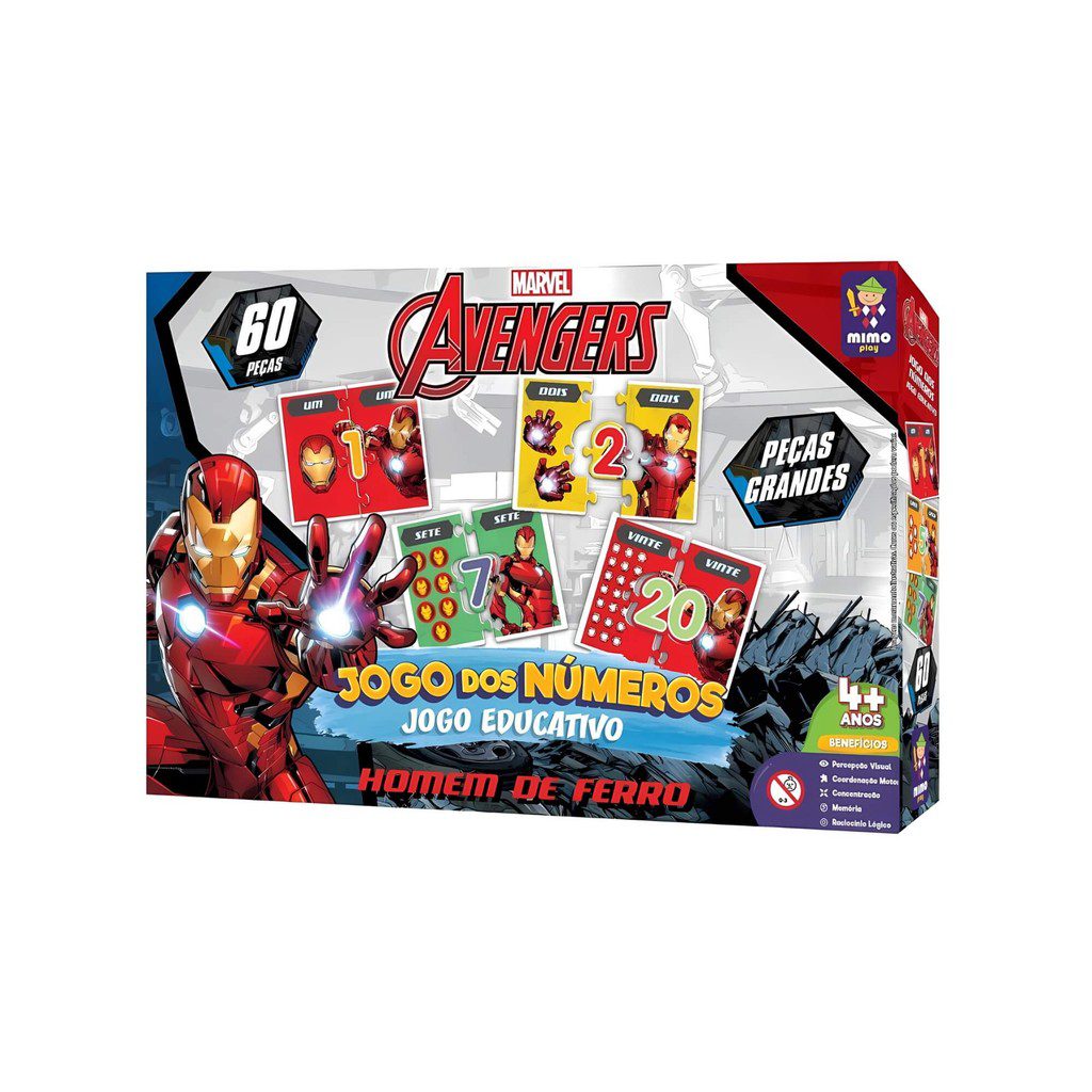 Jogo Educativo N?meros Homem de Ferro 1 Jogo Educativo Números Homem de Ferro