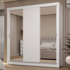 Guarda-Roupa Casal 3 Portas Madesa Branco