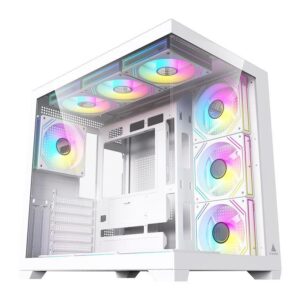 Gabinete Gamer Mid-Tower Acegeek Vidro Branco