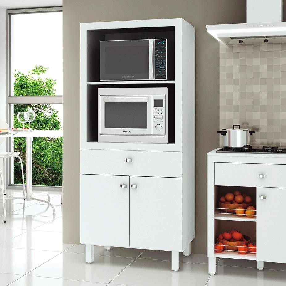Balc?o Cozinha 2 Portas Gaveta Branco MDP 1 Balcão Cozinha 2 Portas Gaveta Branco MDP