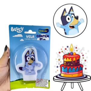 Vela Aniversário Bluey - Festa Infantil