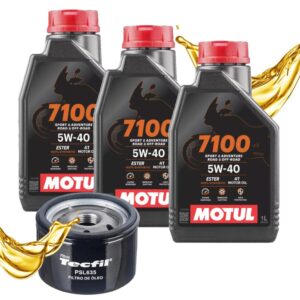 Troca de Óleo P/ Bmw F700 F750 F800 F850 Motul 7100 5w40 3 Litros + Filtro