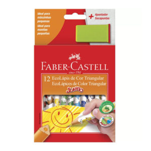 Lápis de cor 12 cores Jumbo triangular 123012AP Faber-Castell