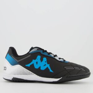 Chuteira Futsal Kappa Florida Preta e Azul