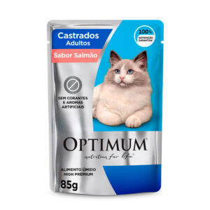 Ração Úmida Optimum Gatos Castrados Salmão 85g