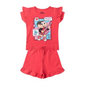 Conjunto Infantil Feminino Rock - Turma da Mônica