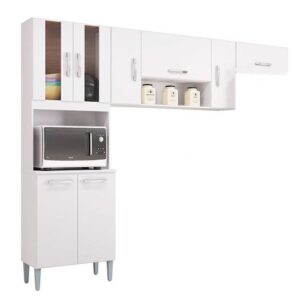 Cozinha Lavinia 3 Peças Branco - Poquema